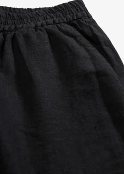 bonprix Bekleidung·Outdoorbekleidung|Bekleidung·Kleider^Schlupf-Bermuda aus luftigem Leinen-Mix schwarz