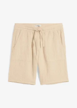 bonprix Bekleidung·Outdoorbekleidung|Bekleidung·Kleider^Schlupf-Bermuda aus Musselin hellsand