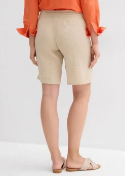 bonprix Bekleidung·Outdoorbekleidung|Bekleidung·Kleider^Schlupf-Bermuda aus Musselin hellsand