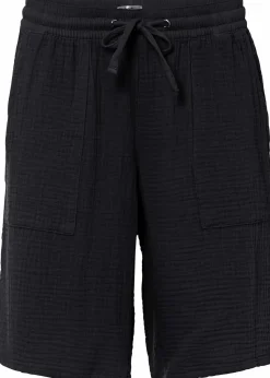 bonprix Nachhaltigere Materialien|Hosen^Schlupf-Bermuda aus Musselin schwarz