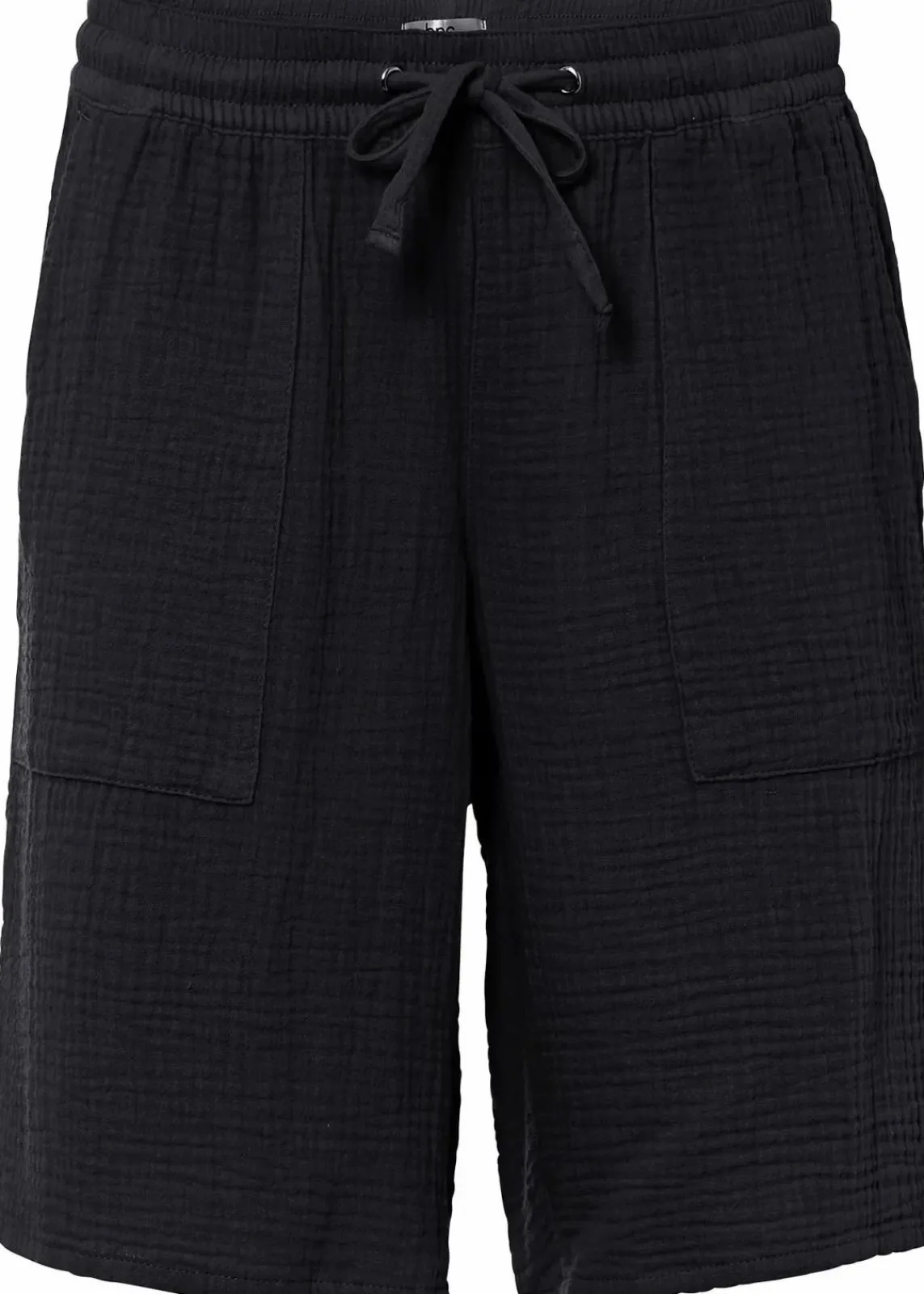 bonprix Nachhaltigere Materialien|Hosen^Schlupf-Bermuda aus Musselin schwarz