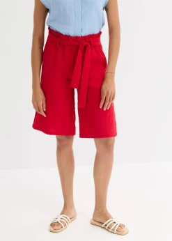 bonprix Bekleidung·Outdoorbekleidung|Bekleidung·Kleider^Schlupf-Bermuda aus Viskose-Mix tiefrot