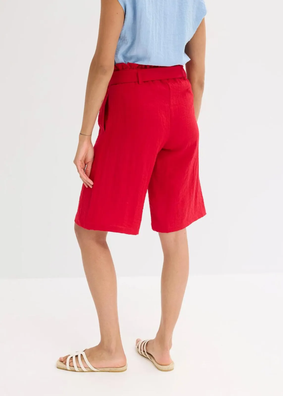 bonprix Bekleidung·Outdoorbekleidung|Bekleidung·Kleider^Schlupf-Bermuda aus Viskose-Mix tiefrot