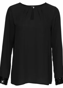 bonprix Bekleidung·Jacken & Mäntel|Blusen & Tuniken^Schlupfbluse schwarz