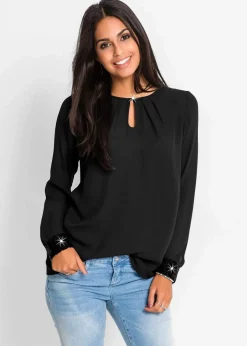bonprix Bekleidung·Jacken & Mäntel|Blusen & Tuniken^Schlupfbluse schwarz