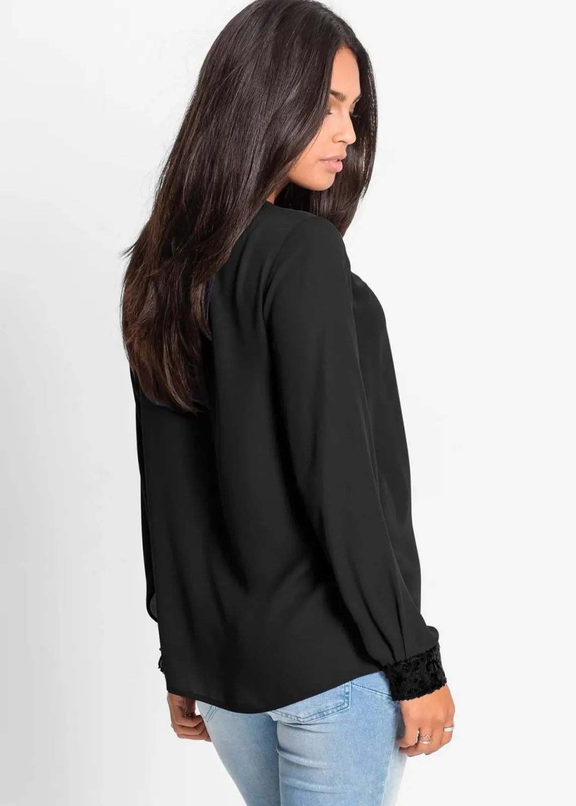 bonprix Bekleidung·Jacken & Mäntel|Blusen & Tuniken^Schlupfbluse schwarz
