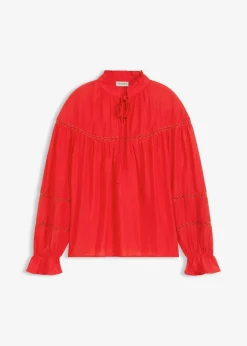 bonprix Bekleidung·Jacken & Mäntel|Blusen & Tuniken^Schlupfbluse aus feinem Viskose-Mix lavarot