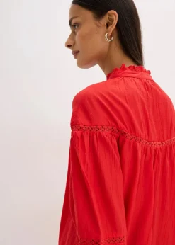 bonprix Bekleidung·Jacken & Mäntel|Blusen & Tuniken^Schlupfbluse aus feinem Viskose-Mix lavarot