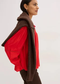 bonprix Bekleidung·Jacken & Mäntel|Blusen & Tuniken^Schlupfbluse aus feinem Viskose-Mix lavarot
