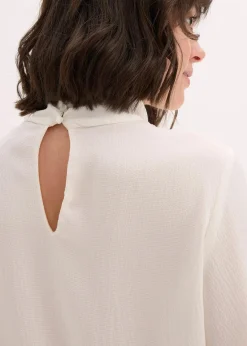 bonprix Bekleidung·Jacken & Mäntel|Blusen & Tuniken^Schlupfbluse aus fließendem Satin perlweiß