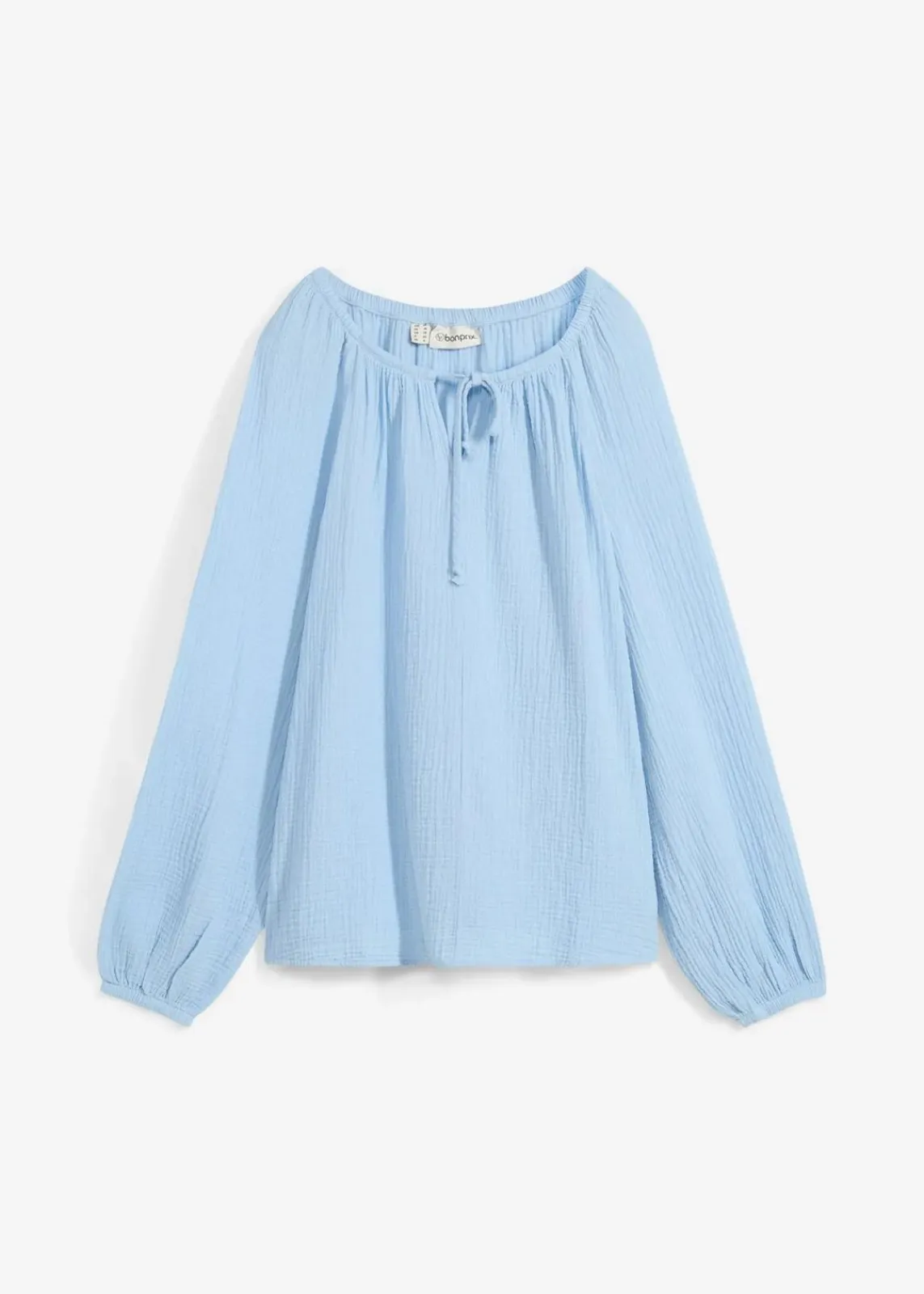 bonprix Blusen & Tuniken|Bekleidung·Jacken & Mäntel^Schlupfbluse aus luftigem Musselin hellblau