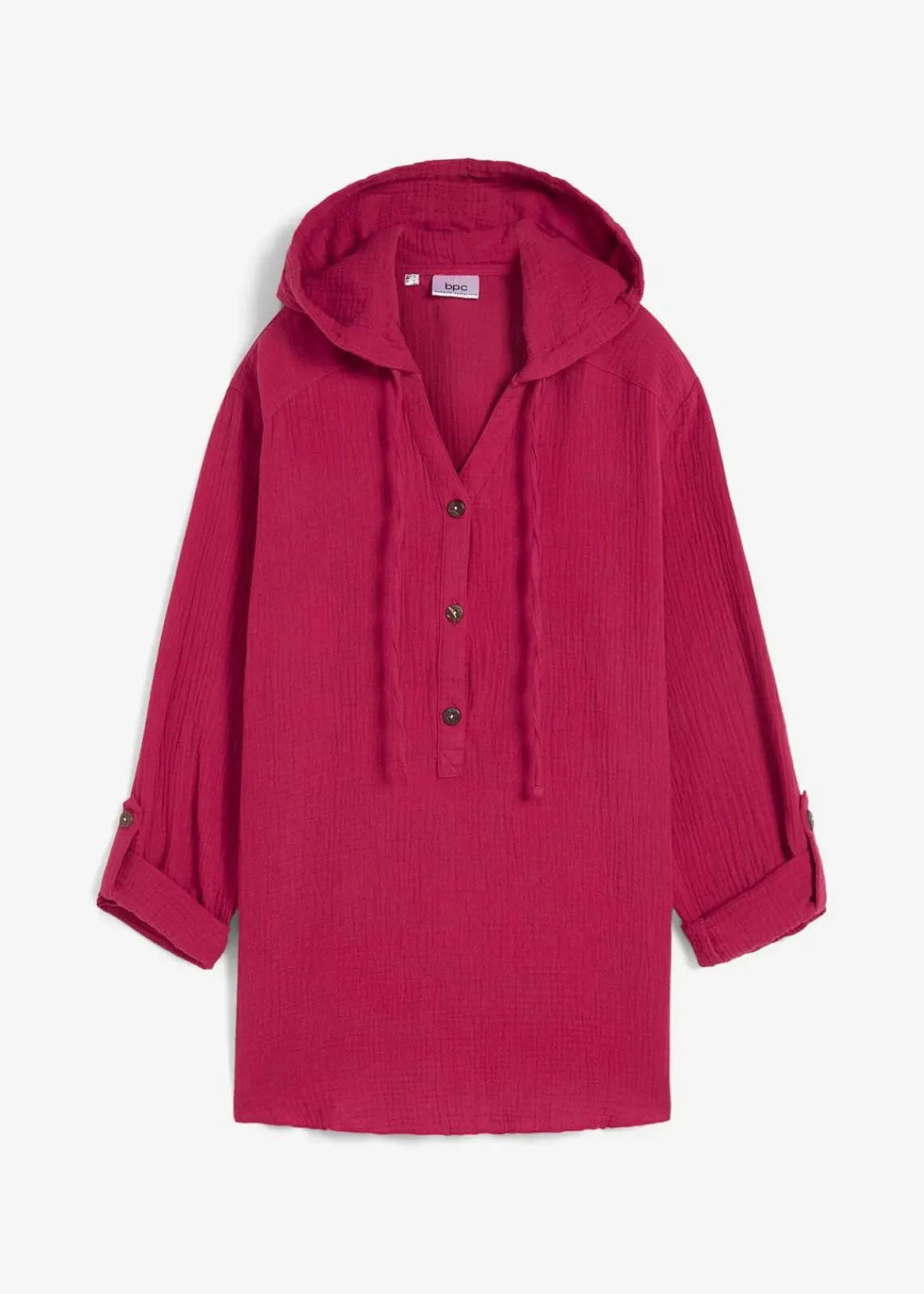 bonprix Bekleidung·Jacken & Mäntel|Blusen & Tuniken^Schlupfbluse aus luftigem Musselin beerenrot