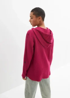 bonprix Bekleidung·Jacken & Mäntel|Blusen & Tuniken^Schlupfbluse aus luftigem Musselin beerenrot