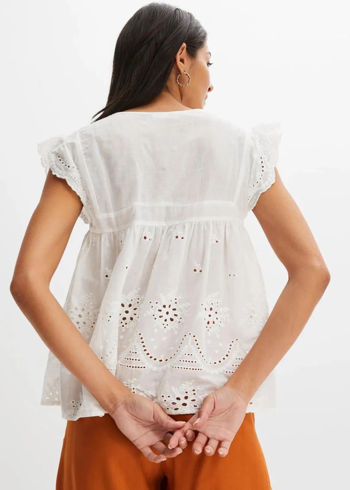 bonprix Bekleidung·Jacken & Mäntel|Blusen & Tuniken^Schlupfbluse aus reiner Baumwolle weiss