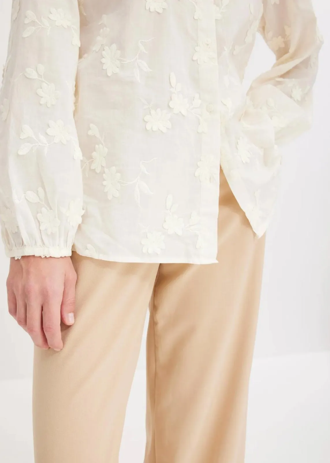 bonprix Blusen & Tuniken|Bekleidung·Jacken & Mäntel^Schlupfbluse aus reiner Baumwolle wollweiß