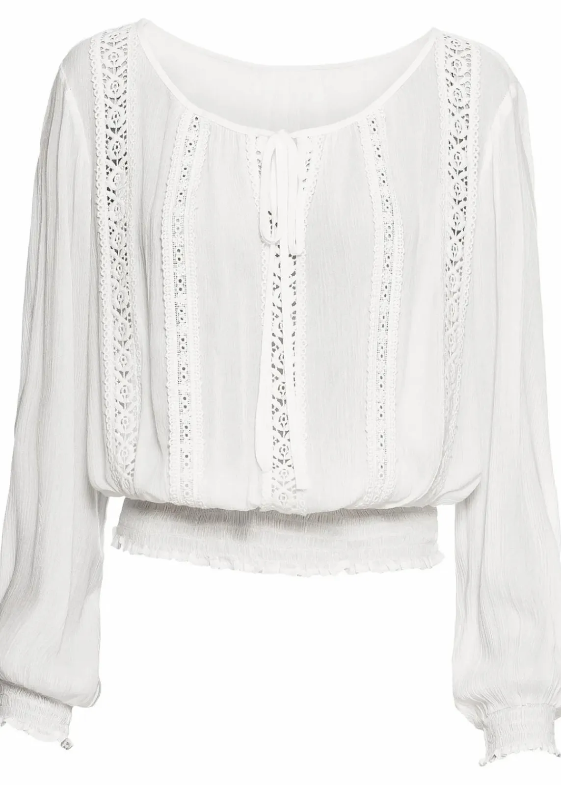 bonprix Nachhaltigere Materialien|Blusen & Tuniken^Schlupfbluse aus softer Viskose wollweiß