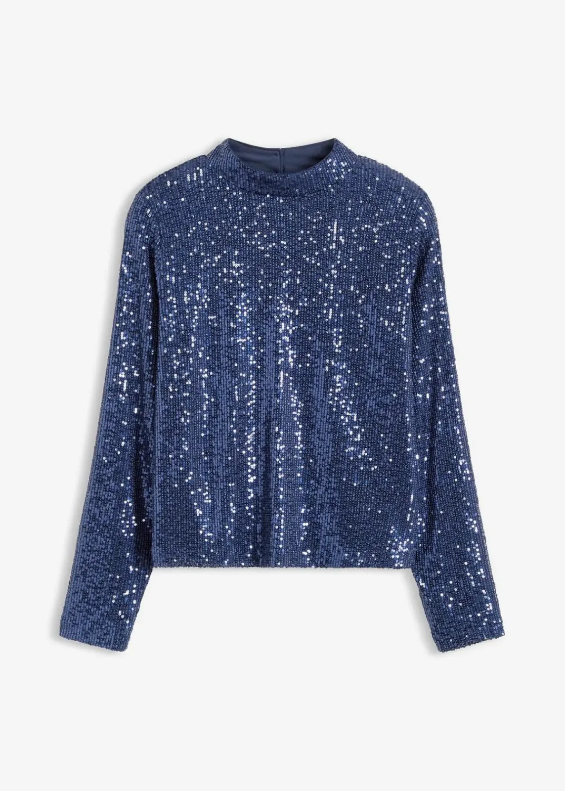 bonprix Blusen & Tuniken|Bekleidung·Jacken & Mäntel^Schlupfbluse mit Pailletten dunkelblau