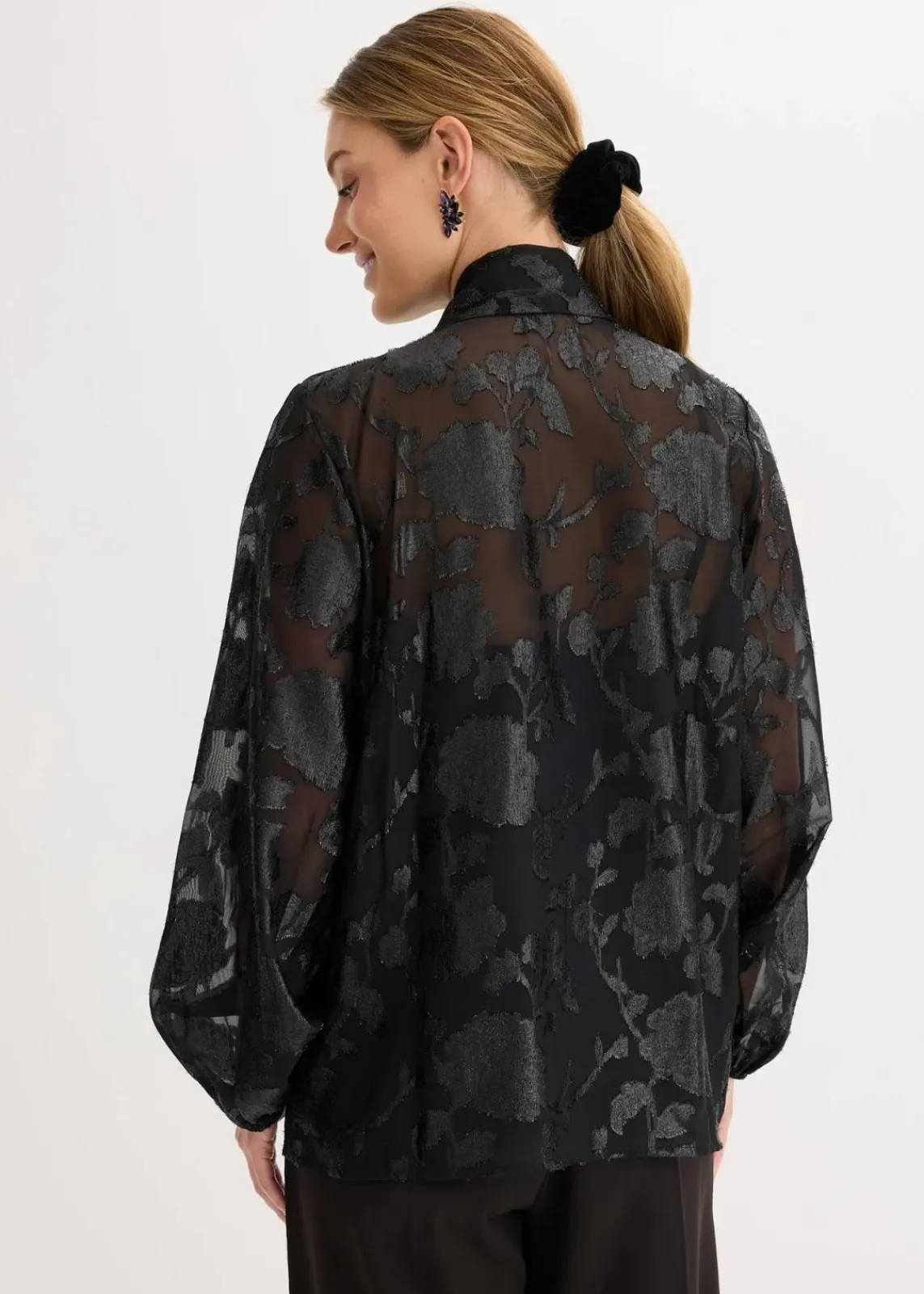 bonprix Bekleidung·Jacken & Mäntel|Festliche Mode^Schlupfbluse mit Stickerei schwarz