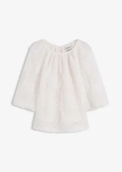 bonprix Blusen & Tuniken|Bekleidung·Jacken & Mäntel^Schlupfbluse mit strukturiertem Blumen-Muster​ creme