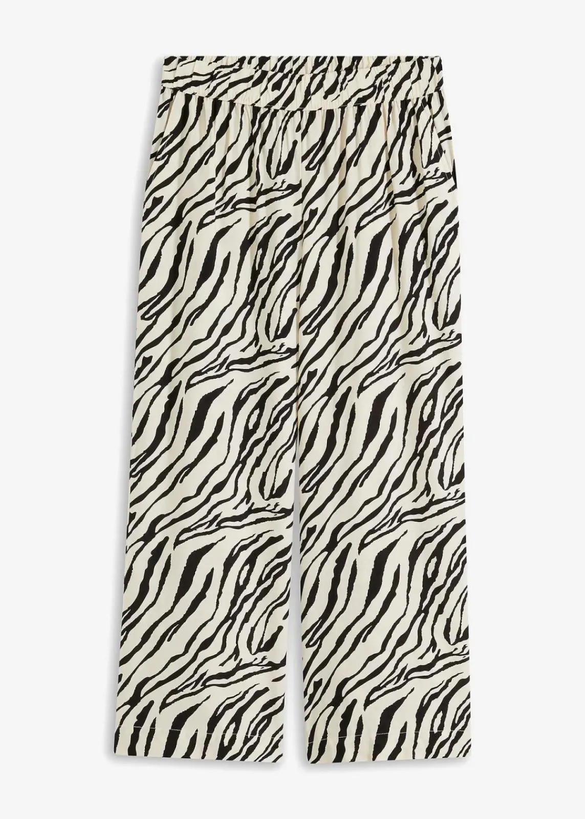 bonprix Bekleidung·Kleider|Hosen^Schlupfhose natur/schwarz zebra bedruckt