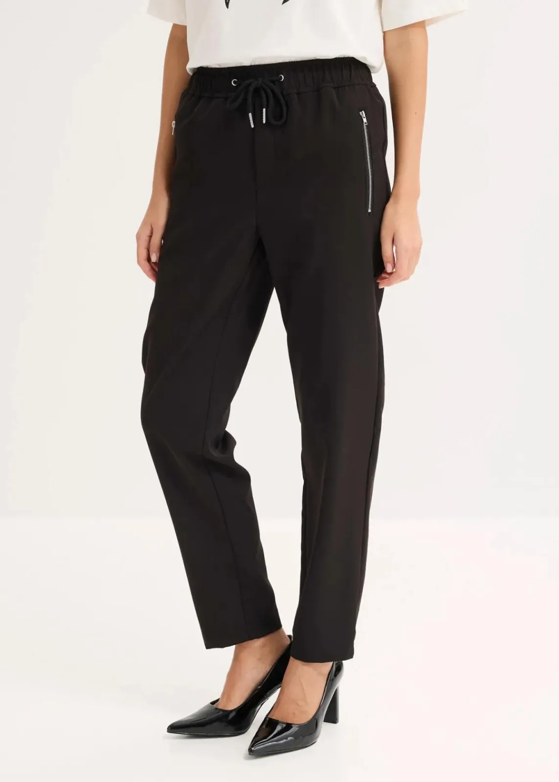 bonprix Bekleidung·Kleider|Hosen^Schlupfhose mit Bequembund schwarz