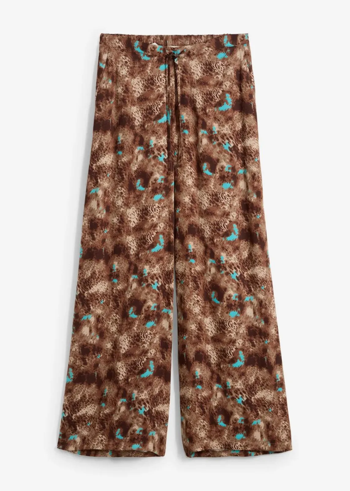 bonprix Bekleidung·Kleider|Hosen^Schlupfhose aus fließender Viskose dunkelbraun bedruckt