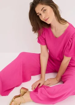 bonprix Bekleidung·Kleider|Hosen^Schlupfhose aus fließender Viskose fuchsia