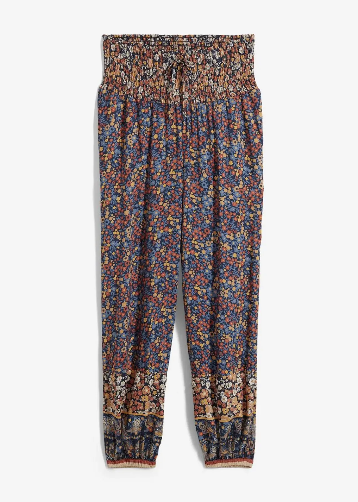 bonprix Bekleidung·Kleider|Hosen^Schlupfhose aus fließender Viskose dunkelblau paisley