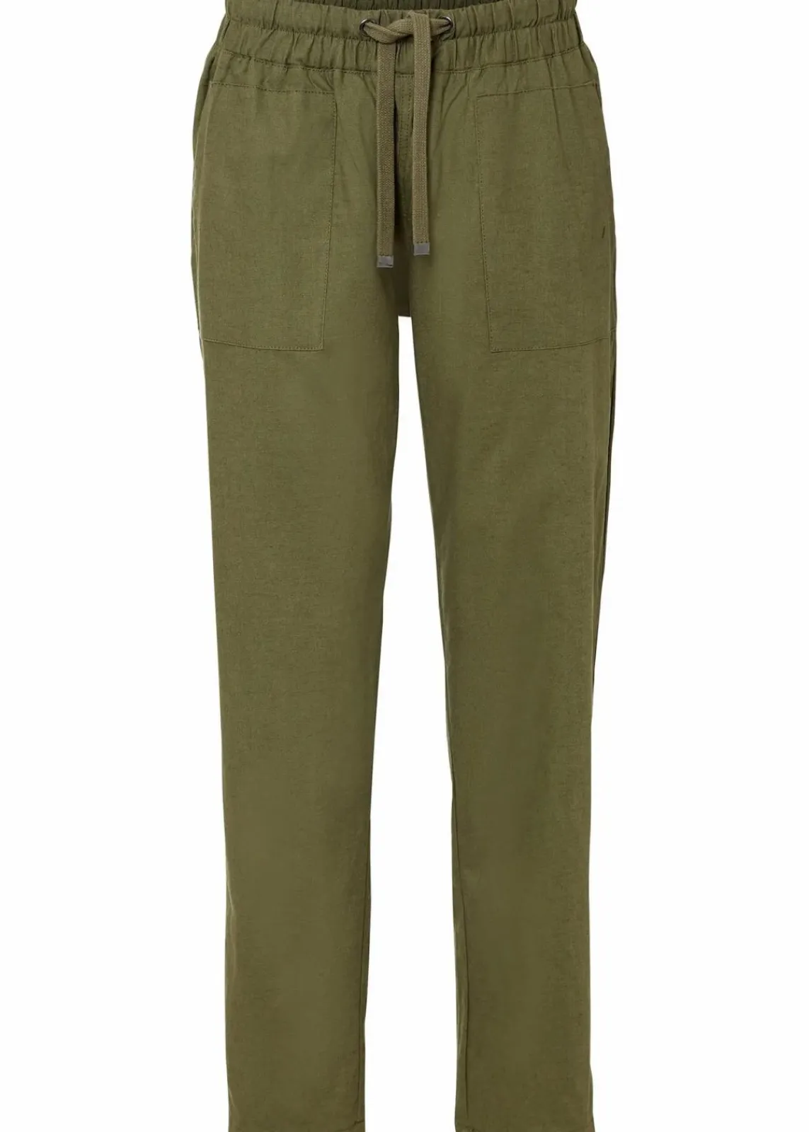 bonprix Hosen^Schlupfhose aus luftigem Leinen-Mix oliv