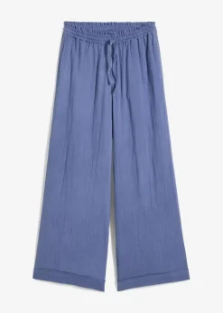bonprix Zweiteiler & Sets|Hosen^Schlupfhose aus luftigem Musselin jeansblau