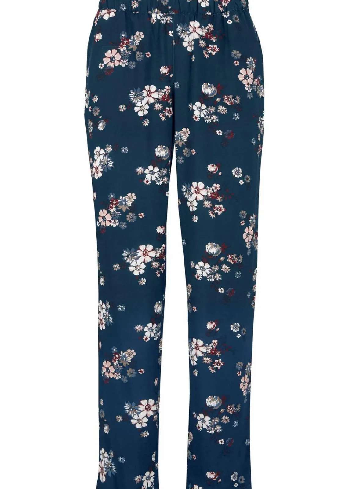 bonprix Bekleidung·Kleider|Hosen^Schlupfhose aus nachhaltiger Viskose dunkelblau geblümt