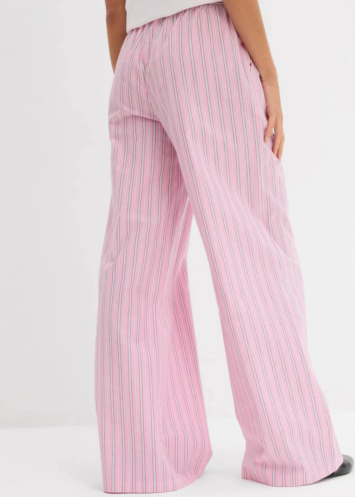bonprix Bekleidung·Kleider|Hosen^Schlupfhose aus reiner Baumwolle rosa/weiß gestreift