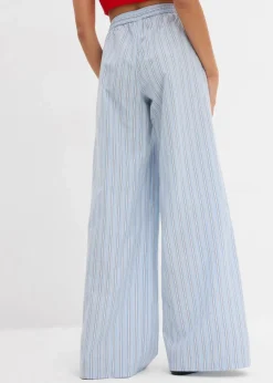 bonprix Hosen|Bekleidung·Kleider^Schlupfhose aus reiner Baumwolle blau/weiß gestreift