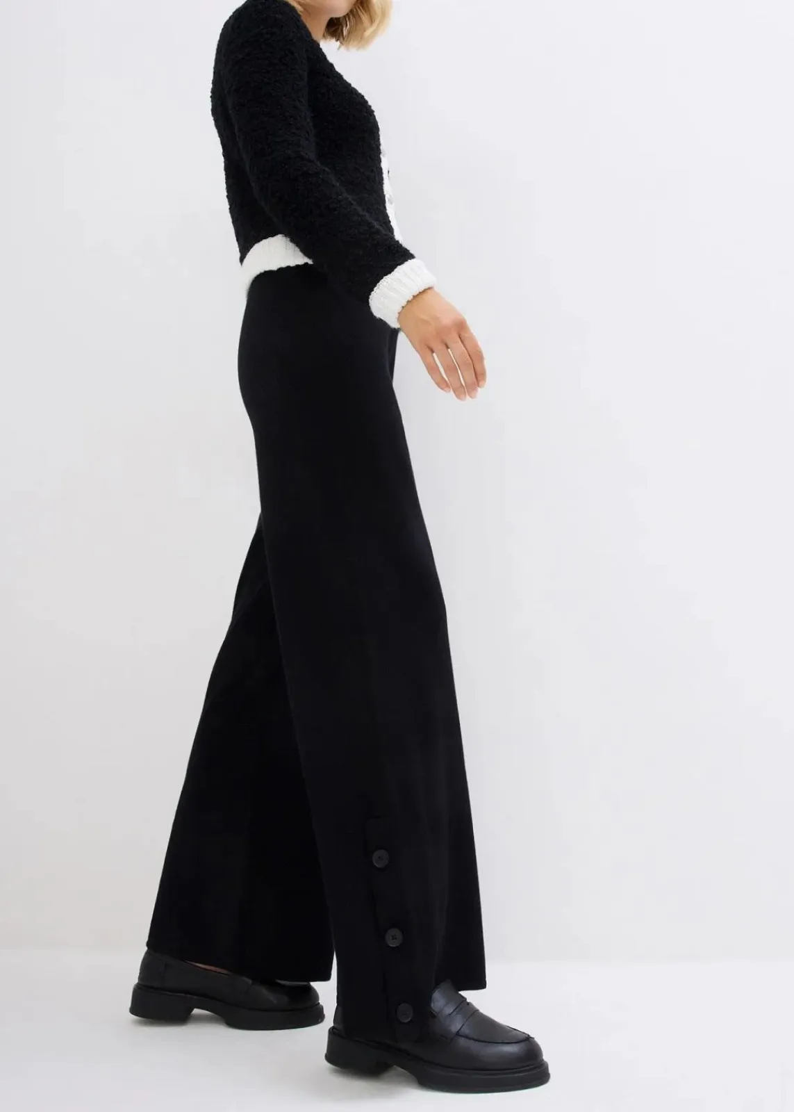 bonprix Bekleidung·Kleider|Hosen^Schlupfhose aus softem Viskose-Mix schwarz