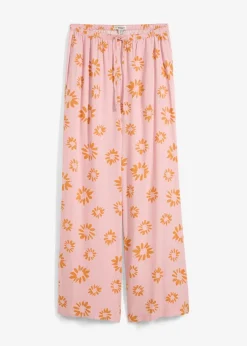 bonprix Bekleidung·Kleider|Hosen^Schlupfhose aus softer Viskose aschrosa/sonnenbraun geblümt