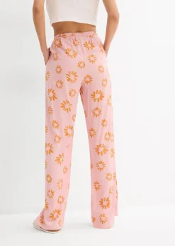 bonprix Bekleidung·Kleider|Hosen^Schlupfhose aus softer Viskose aschrosa/sonnenbraun geblümt