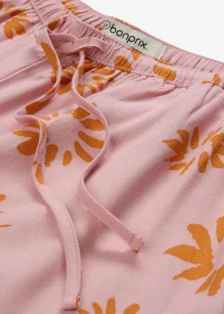 bonprix Bekleidung·Kleider|Hosen^Schlupfhose aus softer Viskose aschrosa/sonnenbraun geblümt
