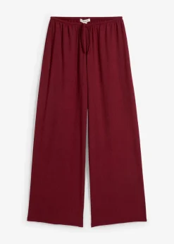 bonprix Zweiteiler & Sets|Hosen^Schlupfhose aus strukturiertem Crêpe rubinrot