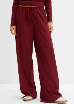 bonprix Zweiteiler & Sets|Hosen^Schlupfhose aus strukturiertem Crêpe rubinrot