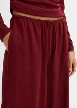 bonprix Zweiteiler & Sets|Hosen^Schlupfhose aus strukturiertem Crêpe rubinrot