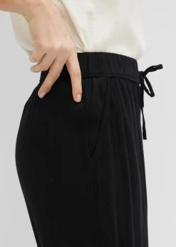 bonprix Kurzgrößen|Bekleidung·Kleider^Schlupfhose aus Viskose schwarz