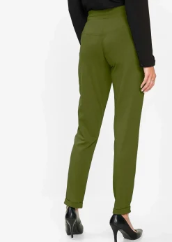 bonprix Hosen|Bekleidung·Kleider^Schlupfhose aus Viskose-Mix dunkelmoos