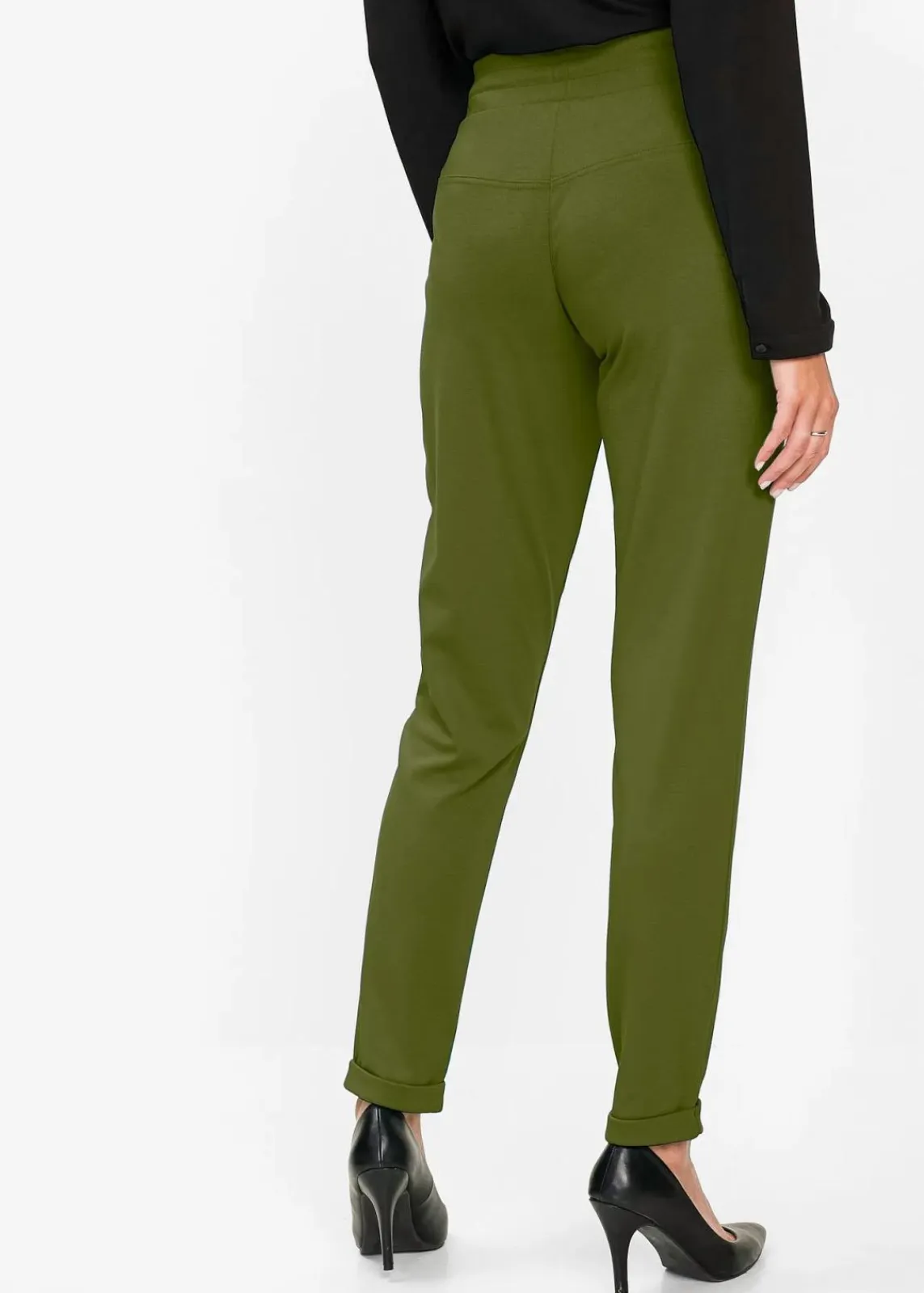 bonprix Hosen|Bekleidung·Kleider^Schlupfhose aus Viskose-Mix dunkelmoos