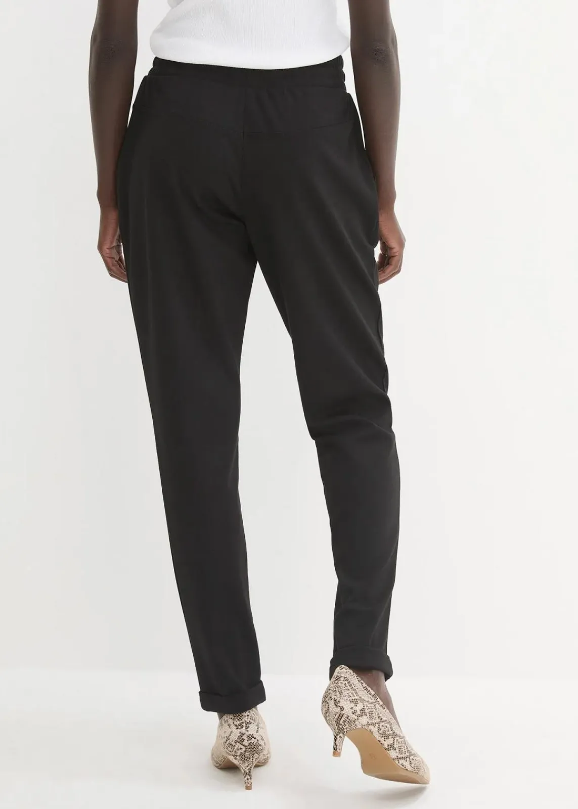 bonprix Hosen|Bekleidung·Kleider^Schlupfhose aus Viskose-Mix schwarz