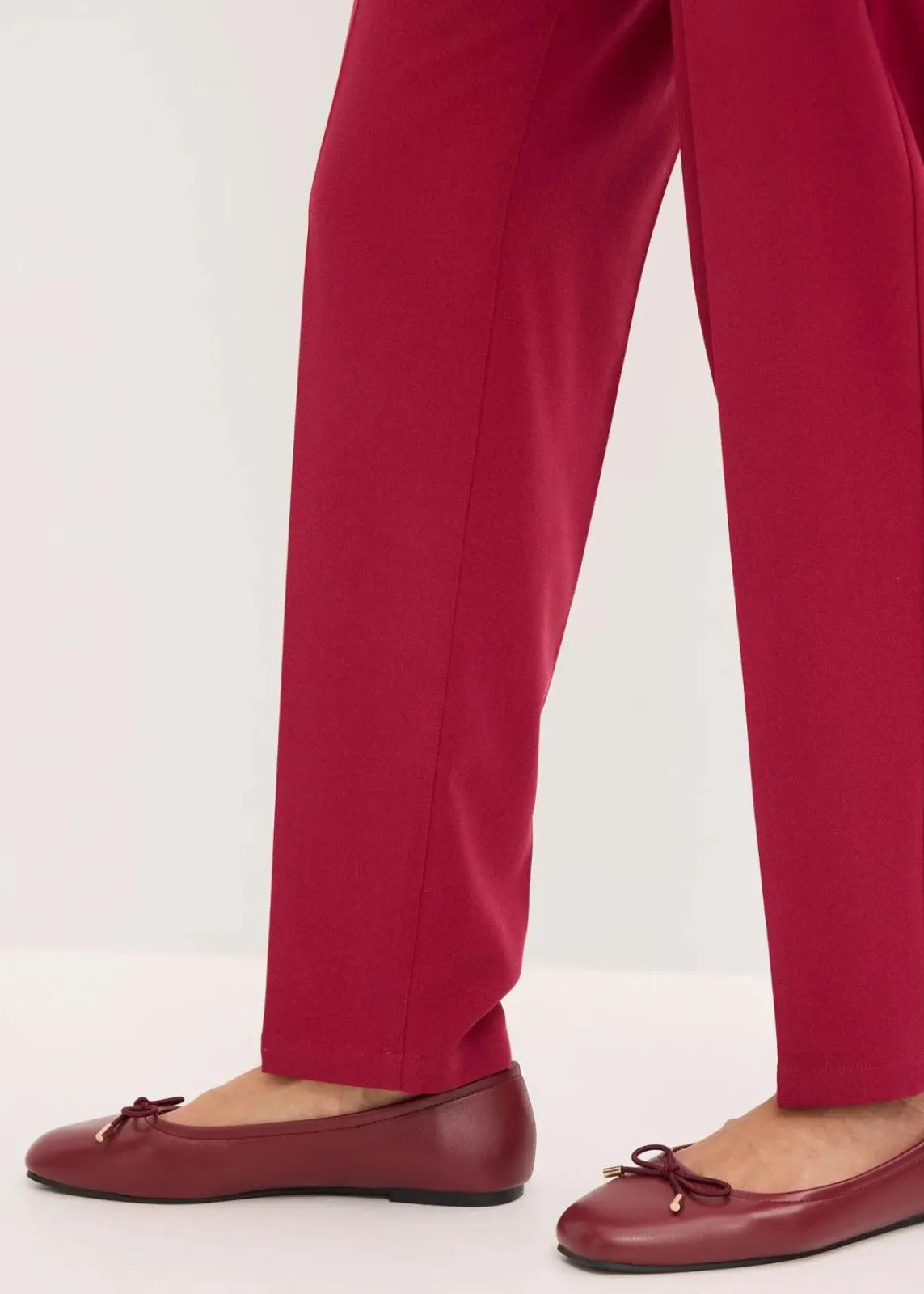 bonprix Hosen|Bekleidung·Kleider^Schlupfhose mit Bügelfalte dunkelrot