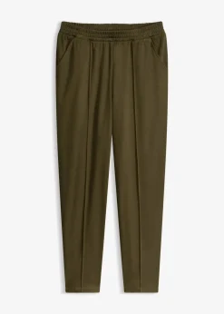 bonprix Bekleidung·Kleider|Hosen^Schlupfhose mit Biese dunkeloliv