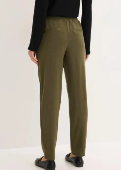 bonprix Bekleidung·Kleider|Hosen^Schlupfhose mit Biese dunkeloliv