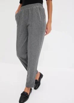 bonprix Hosen|Bekleidung·Kleider^Schlupfhose mit Biese grau meliert