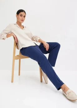 bonprix Hosen|Bekleidung·Kleider^Schlupfhose mit Biese dunkelblau