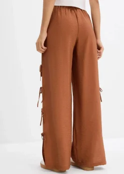 bonprix Hosen|Nachhaltigere Materialien^Schlupfhose mit Schleifen kastanienbraun